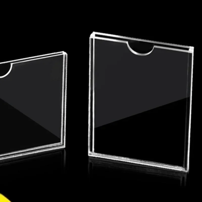 A4 Acrylic Display Stand with Transparent Glass Box - Ideal for Photo Cards and Brochure Presentation