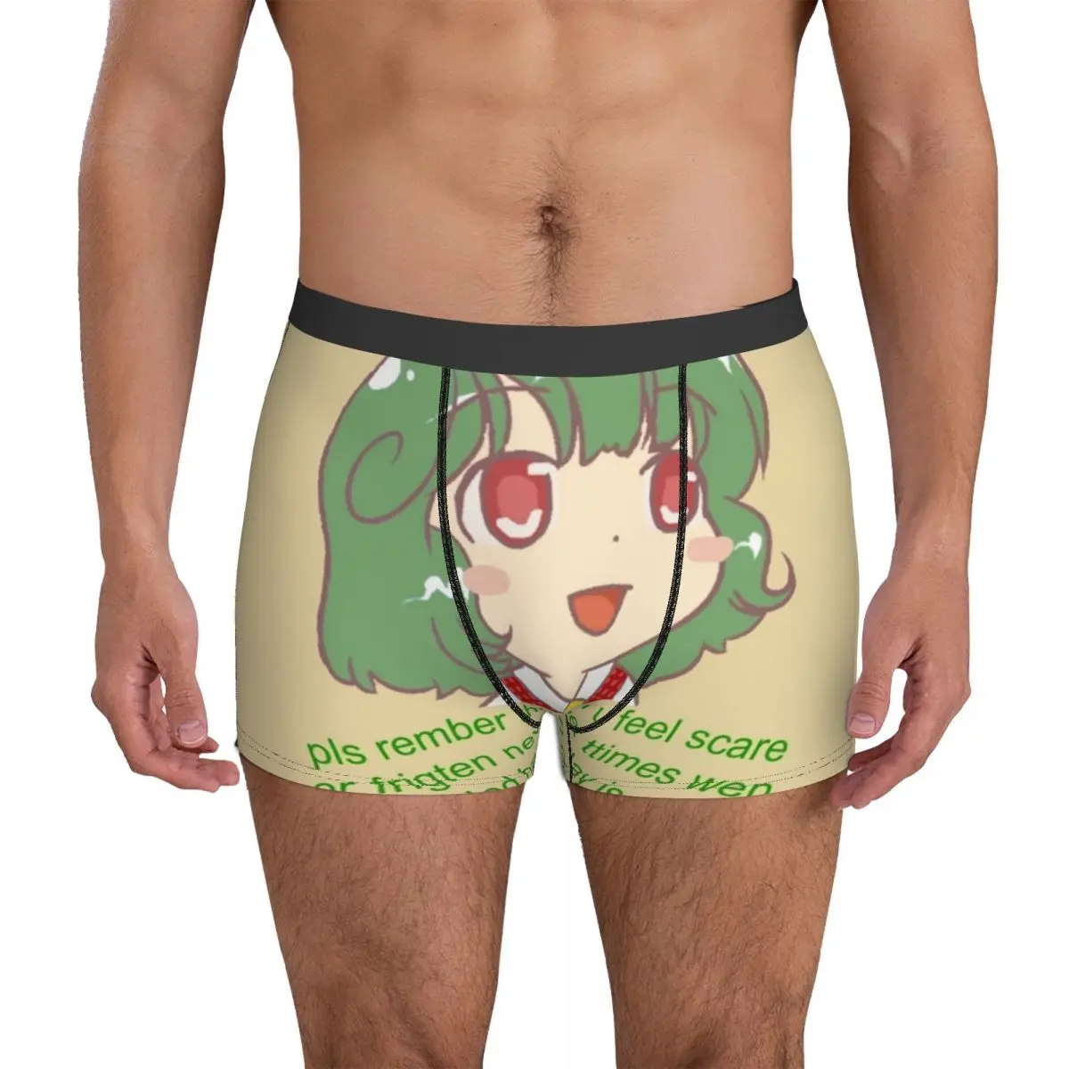 Touhou Project Underwear Chibi Yuuka Comforts You Pouch High Quality Trunk Print Shorts Briefs Plain Man Underpants Large Size