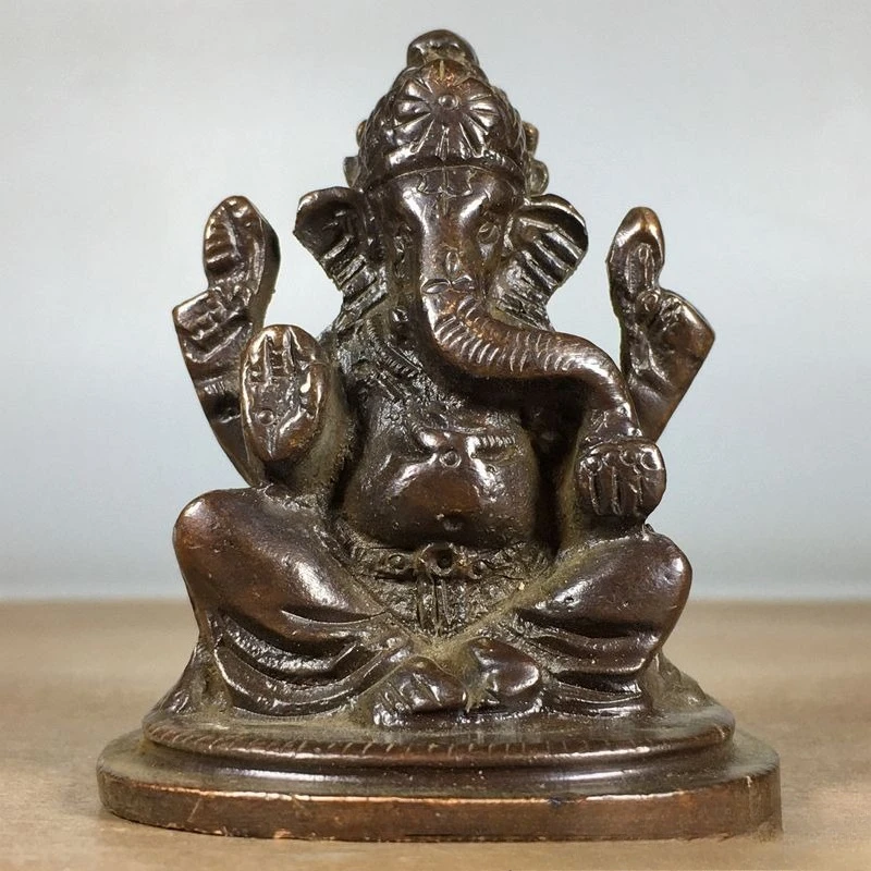 Statue Antique du Seigneur Ganesha Bouddha, Sculptures du Dieu Éléphant, Figurines de Ganesh, Statues de Bouddha pour Décoration de Bureau à Domicile