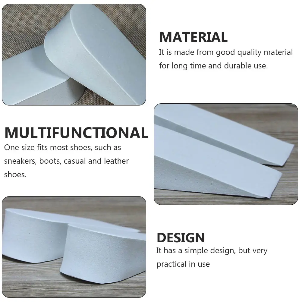 

4 Pairs Height Insoles Invisible Booster Increasing Shoe Pad for Men Froth Lift Shock Absorbing Perfect Fit Sneakers Boots