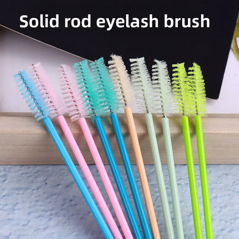 مجموعة جديدة مكونة من 50 قطعة من فرشاة رموش الحواجب الصلبة والرموش ذات الاستخدام المزدوج تطعيم أداة تجميل ملونة محمولة مشط الرموش #1