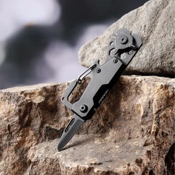 Outdoor Multifunctional Carabiner Bottle Opener Portable High Hardness EDC Mini Pocket Folding Knife Tool Wholesale Pocket Knife