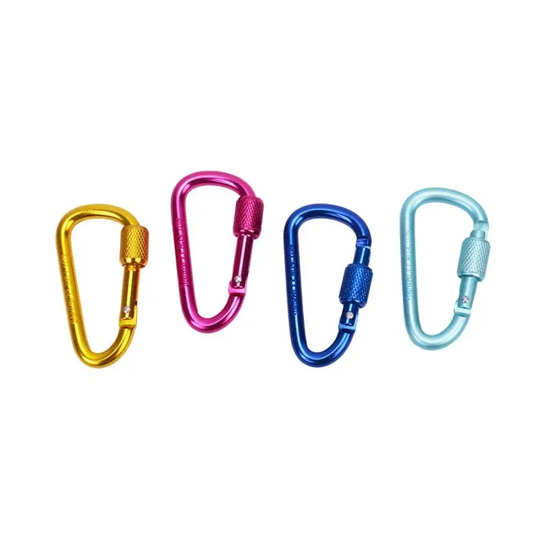 Aluminum Alloy Lock Carabiner Buckle Keychain Multi Functional Hook for Climbing Backpacking Outdoor Survival Gear