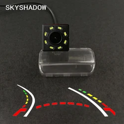 Cámara trasera CCD inalámbrica para coche, ojo de pez 4, 8, 12 Led dinámico nocturno para Peugeot 206, 207, 307, Toyota Camry Verso 407, Vios 2012