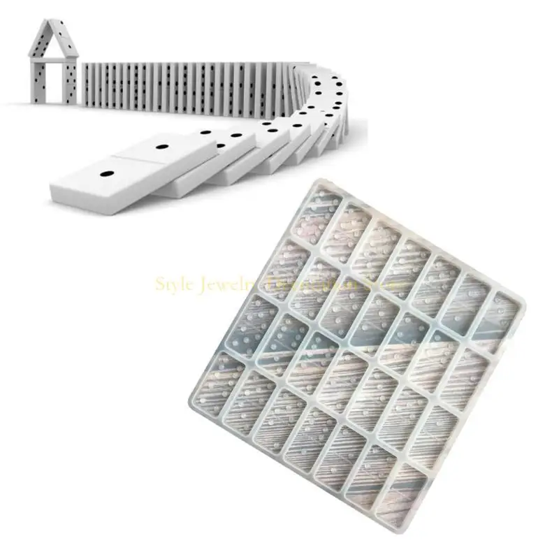 

D46E Силиконовые эпоксидные формы для DIY Dominos Comport Cashing Make Craft Supplies