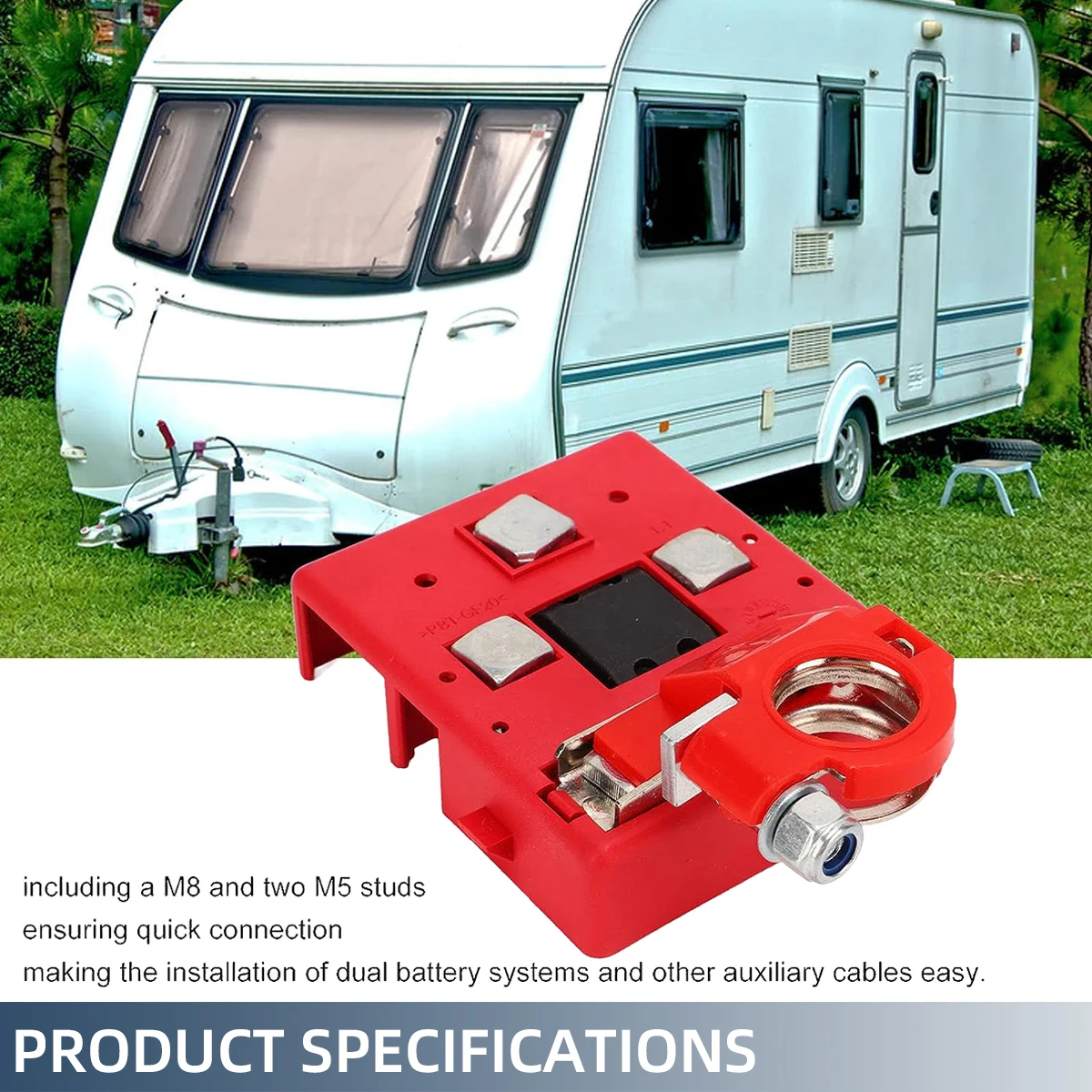 32V 400A Car Quick Release Fused Battery Distribution Terminal Clamp Connectors for Caravans camper Boat Truck