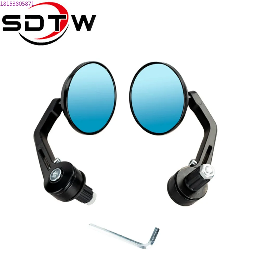 Motorcycle and electric vehicle accessories Plug mirror Blue mirror Anti-glare adjustable