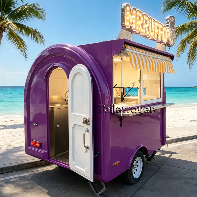 

High Quality Ice Cream Food Cart Commercial Food Trailer Mini Food Truck Outdoor Mobile Food Truck Trailer for Sale