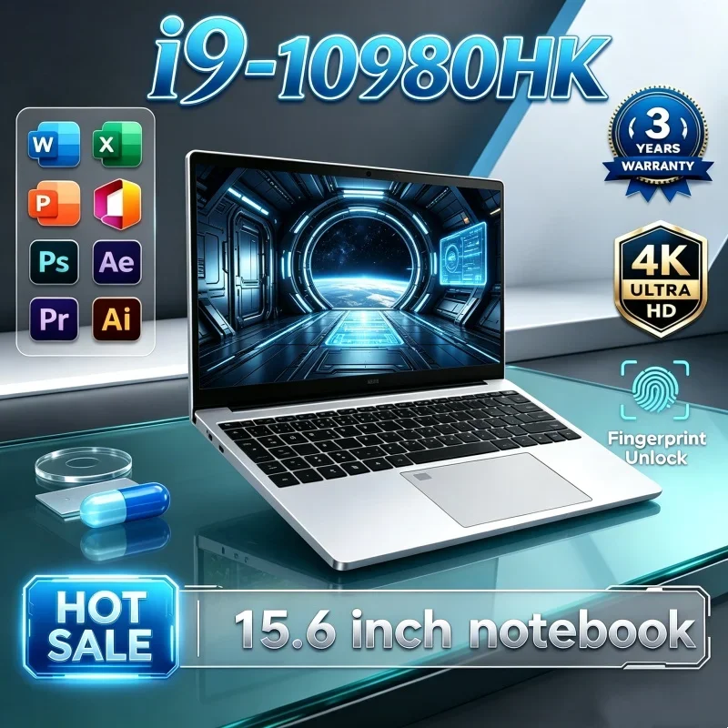 Intel Core I9 10980HK 15.6 Inch Laptop 32GB RAM 2TB SSD Windows 11 Office PC Notebook Computer Solid Gaming Laptops