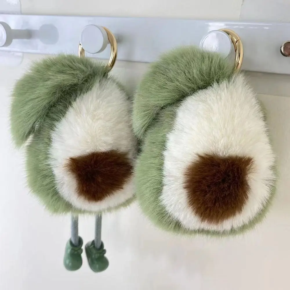 

Plush Ball Toy Metal Ring Car Accessories Imitation Wool Hanging Doll Model Korean Style Key Chain Key Holder Women Bag Pendant