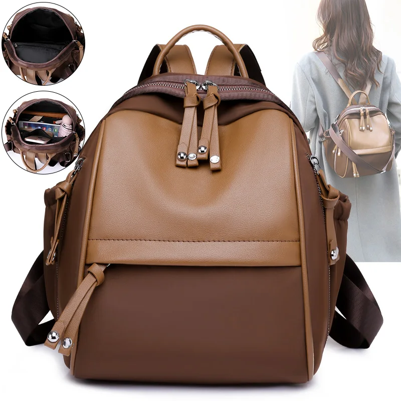 Soft Leather School Backpack Fashion School Bags Shoulder Bags for Women The New 2023 Women Backpacks Anti-theft Travel Backpack