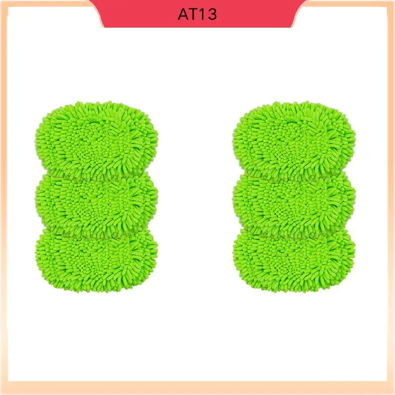 

AT13 6PCS Reusable Microfiber Mop Pads For Swiffer Sweeper Dry Sweeping Cloths & Wet Mopping Cloths Washable Wet Pads Refill