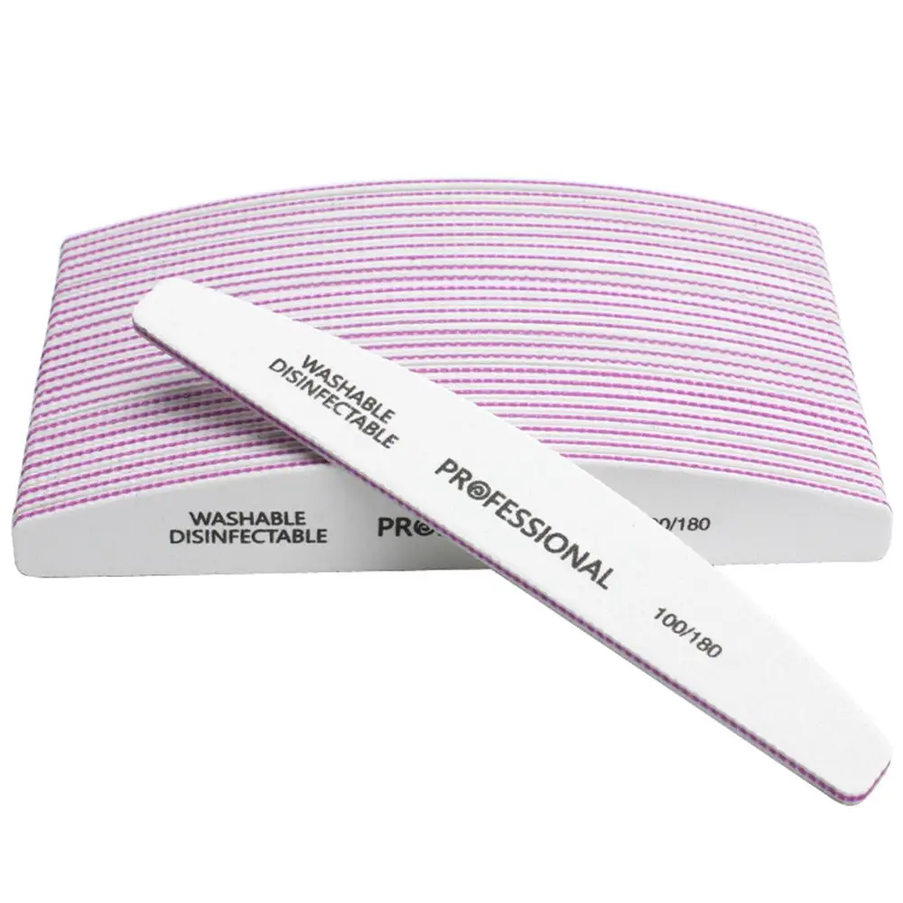 Dupla Face Lixar Buffer para Pedicure, Nail Files, Nail Care, Ferramentas De Beleza, 100,180