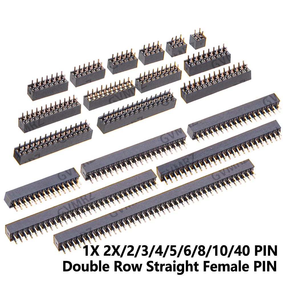 10pcs 1X 2X/2/3PIN Double Row Straight FEMALE PIN HEADER 2.0MM 2MM Strip Connector So 4/5/6/8/10/40P