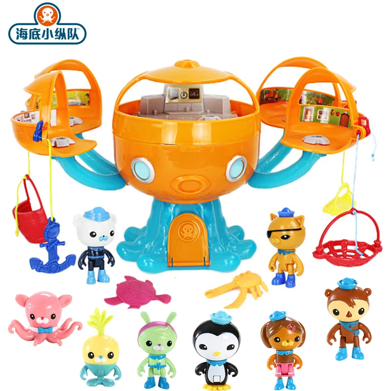 Octonauts Octopod Fort Toy Barnacles Kwazii Peso Dashi Action Figure Sound Light Submarine Playset Kids Birthday Christmas Gift