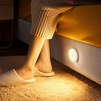 3 צבע מתכוונן הוביל אור הלילה אור USB נטענת מנורת לילה למטבח ארון ארון בגדים חדר מדרגות אור ארון אלחוטי אור