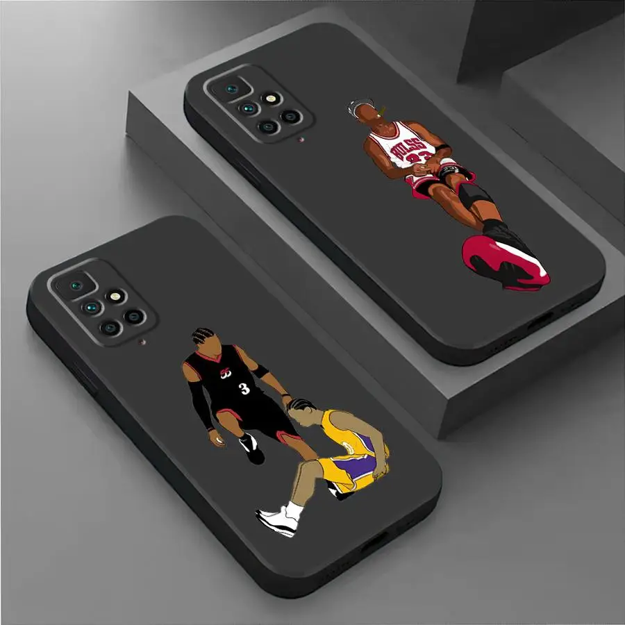 Cartoon Basketball Star Phone Case for Redmi 10A 10C A2 A1 Plus 13C 9C 10 9 9A 12C A3 K40 Pro 13 K60 12 K40 Black Soft Cover