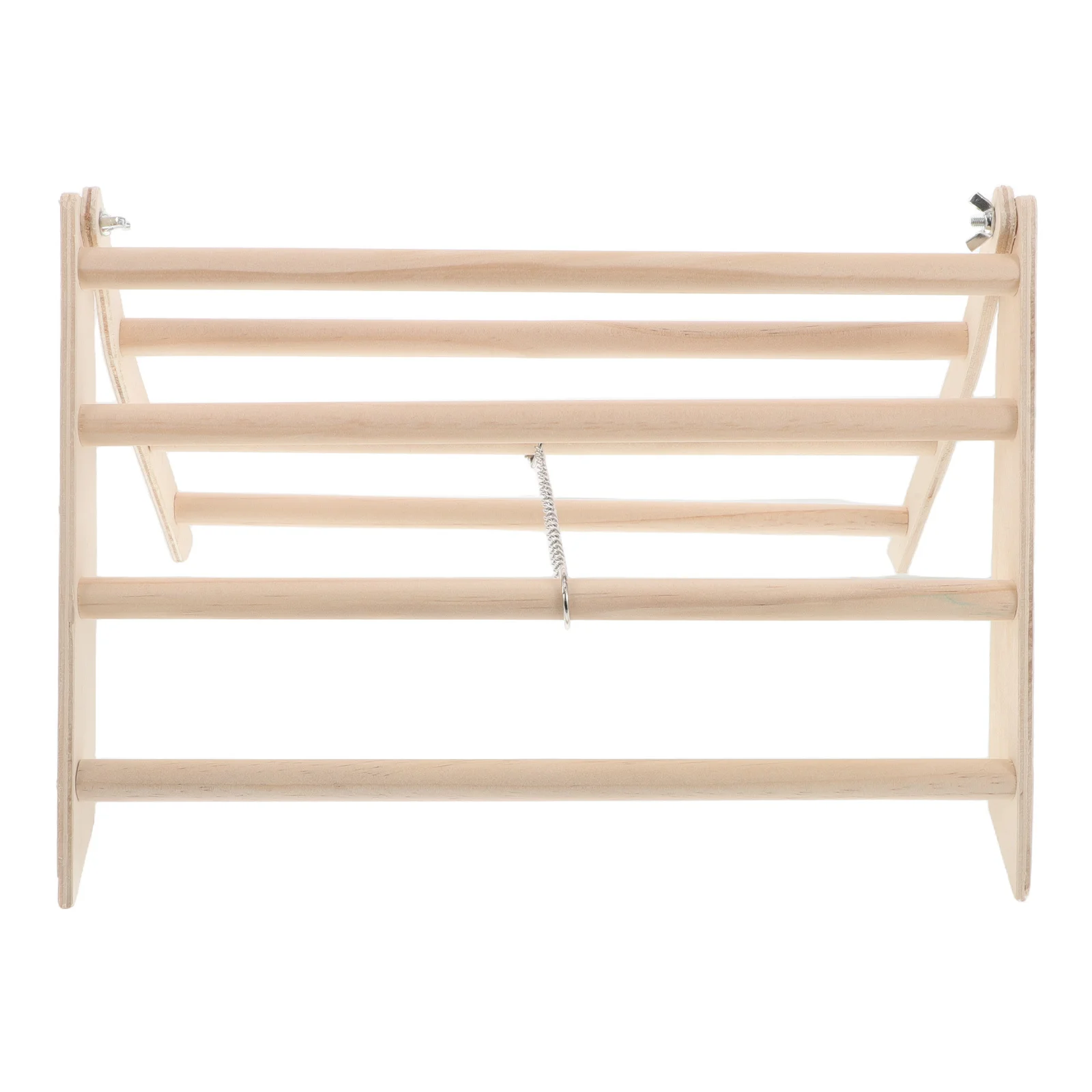 

Wood Chicken Perch Stand Sturdy Detachable Roosting Bar for Chicken Coop Enrichment Small Poultry Safety Comfort