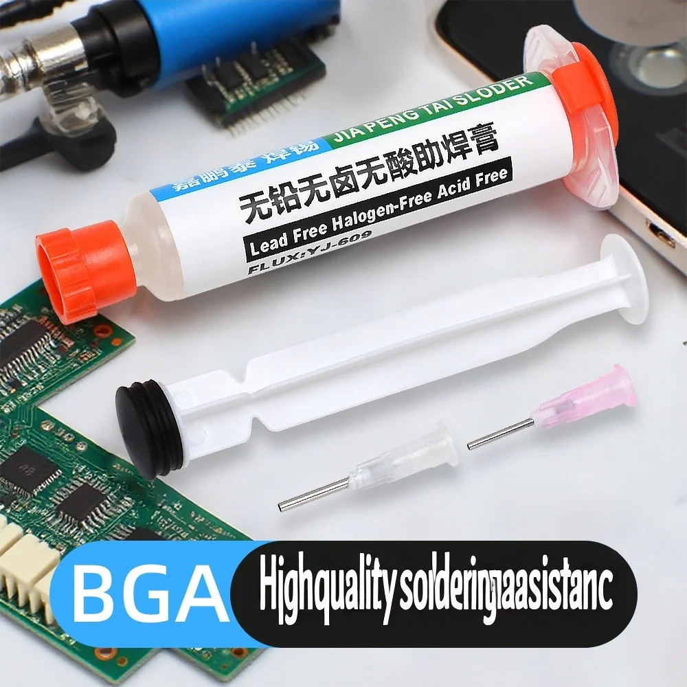 Pasta lutownicza YJ609 10ml, bezzakłynowa pasta lutownicza, olej lutowniczy, niskodymna pasta lutownicza, FLUX do lutowania