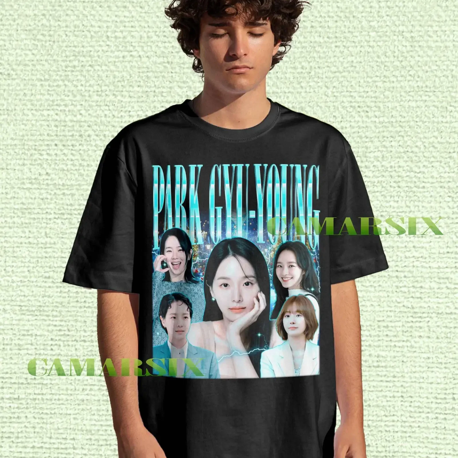 Vintage Park Gyu young 90s Retro T shirt K drama Actress Bootleg Casual Fan  vintage Washed Stylish Comfortable graphic