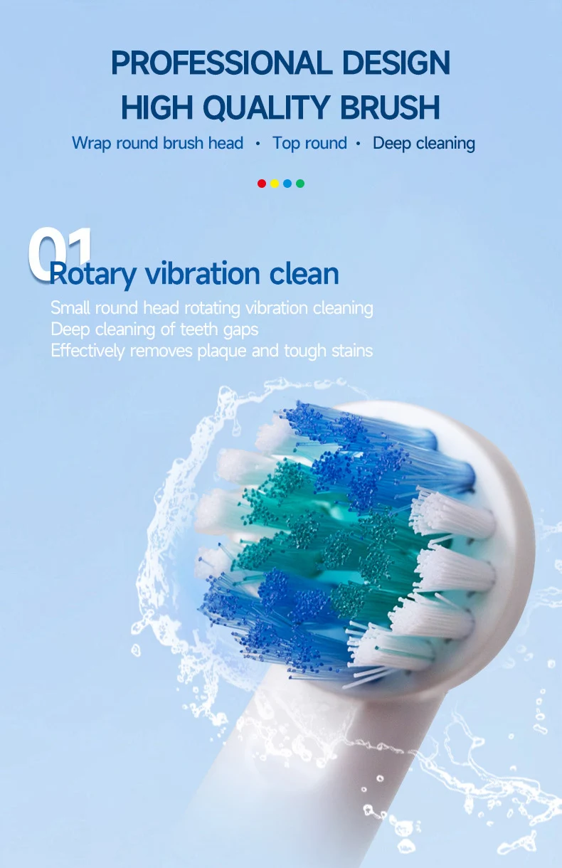 20 Stück/Los Elektrische Zahnbürstenköpfe für Oral B Sensitive Ersatzbürstenköpfe D25 D30 D32 D18 4739 3709 4728 D4510 D12013 – Detail 2