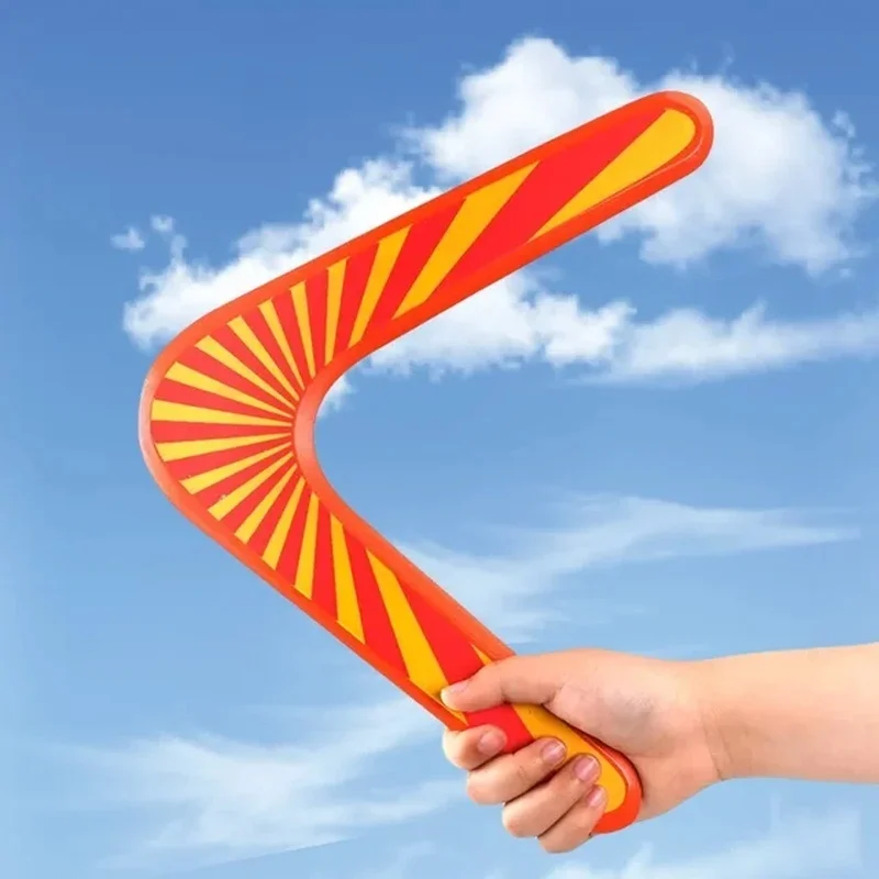 V Shaped Boomerang Flying Disc Throw Catch Wooden Return Dart Flying Outdoor Game Kids Toys Parent-child Interactive Game Props