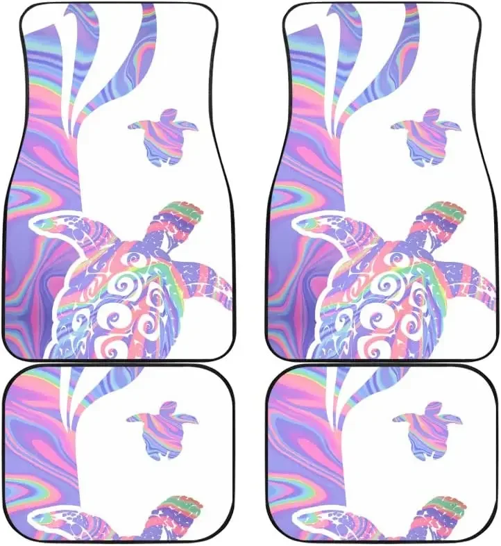 

Turtle Floor Mats for Cars Turtle Colorful Pattern Customized Car Floor Mats, Universal Fit Auto Floor Mats Set of 4