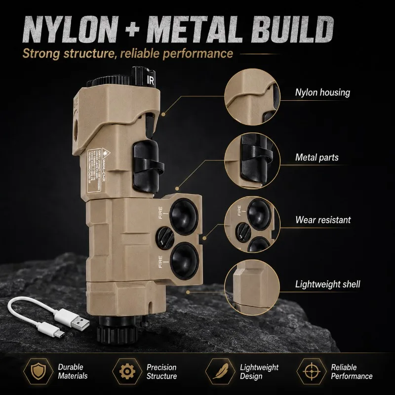 Rail‑Fit MAWL‑C1 Multi‑Purpose Indicator Accessory Nylon Metal Housing 20‑22mm Mount Fitting