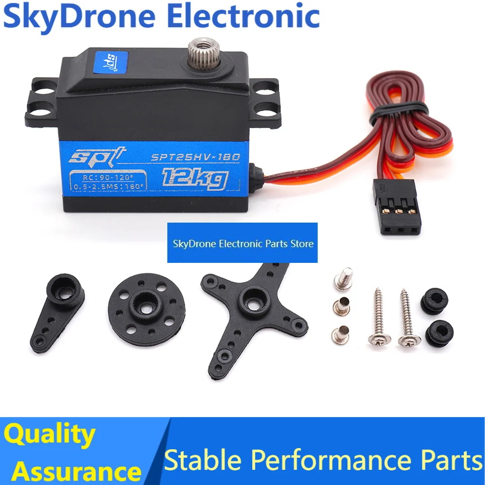 SkyDElSPT SPT25HV 180/270 12kg 7.4v High Volts Speed Stainless Steel Gears Servo For RC 1:10 Car Shift Lock 1:16 Steering Fix-Wi