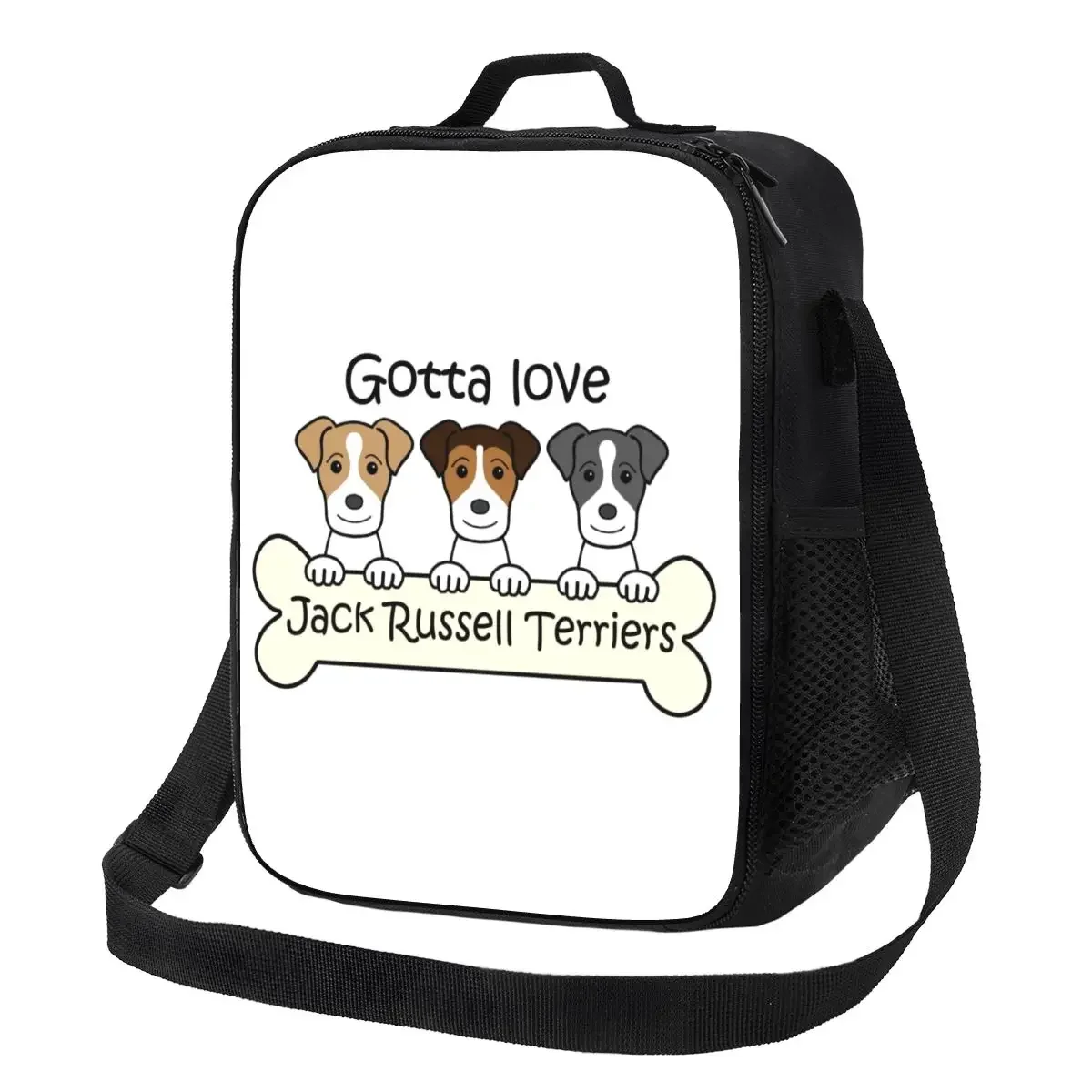 Gotta Love Jack Russell Terriers Thermal Insulated Lunch Bag Pet Dog Lover Resuable Lunch Tote for Outdoor Camping Travel  Bento