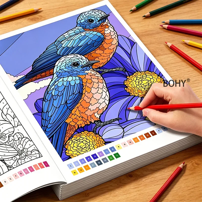 1 Adult Digital Coloring Book, Include 32 Pages of Themed Art Drafts, Practice Hand Drawing with Zero Foundation, Pass The Time