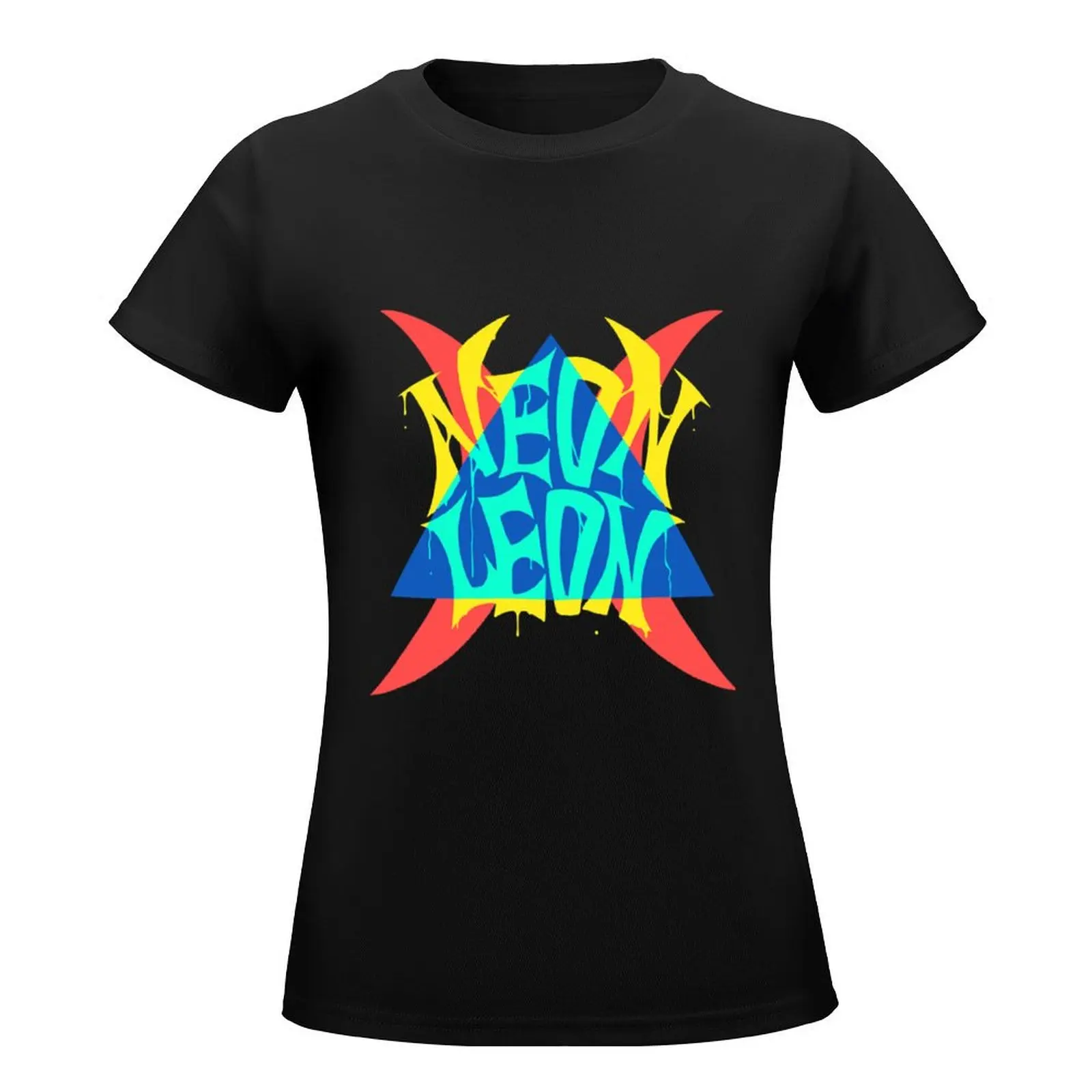 NEON LEON T-Shirt plain customs design your own tops funny cute t-shirts for Women