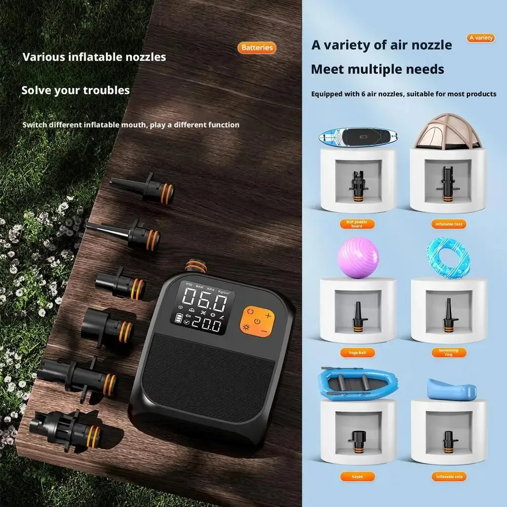 EAFC High Pressure 25PSI Portable Air Compressor Stand Up Paddle SUP Pump Electric Air Pump Car electronic accessories