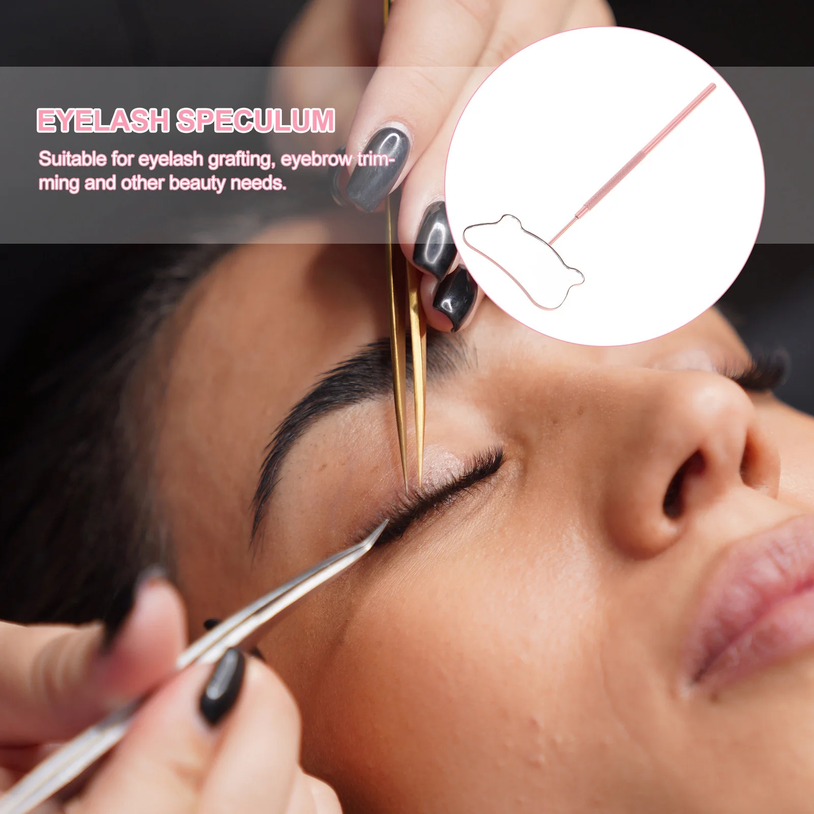 

Stainless Steel Handheld Lash Mirror Eyelash Extension Tool Portable Clear Glass Mirror for Eyebrow Shaping Lash Tech