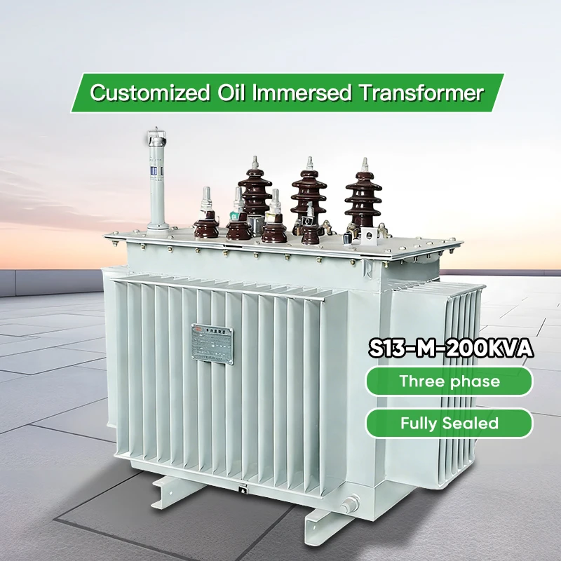 High Voltage Three Phase 200kVA Toroidal Oil Immersed Power Transformer ISO9001 Efficient Heat Dissipation Transformador