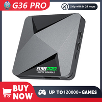 Super Console G36 Pro Game Box with Gamepad Android TV 9.0 EmuELEC System Built-in 120,000 Retro Games for FC/PSP/PS1 Kid Gift