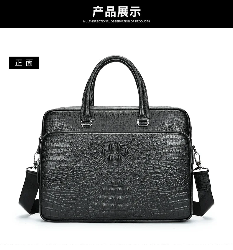 حقيبة أعمال جلد طبيعي 15 بوصة حقيبة كمبيوتر محمول للرجال والنساء حقائب كتف متنقلة جلد البقر بنين حقيبة مدرسية للبنات #5