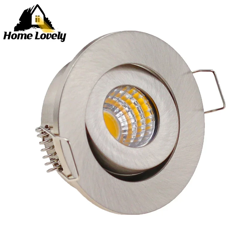 

10PCS Dimmable LED COB Spotlight Ceiling Lamp AC90-260V DC12V 3W Aluminum Recessed Downlights Round Panel Light