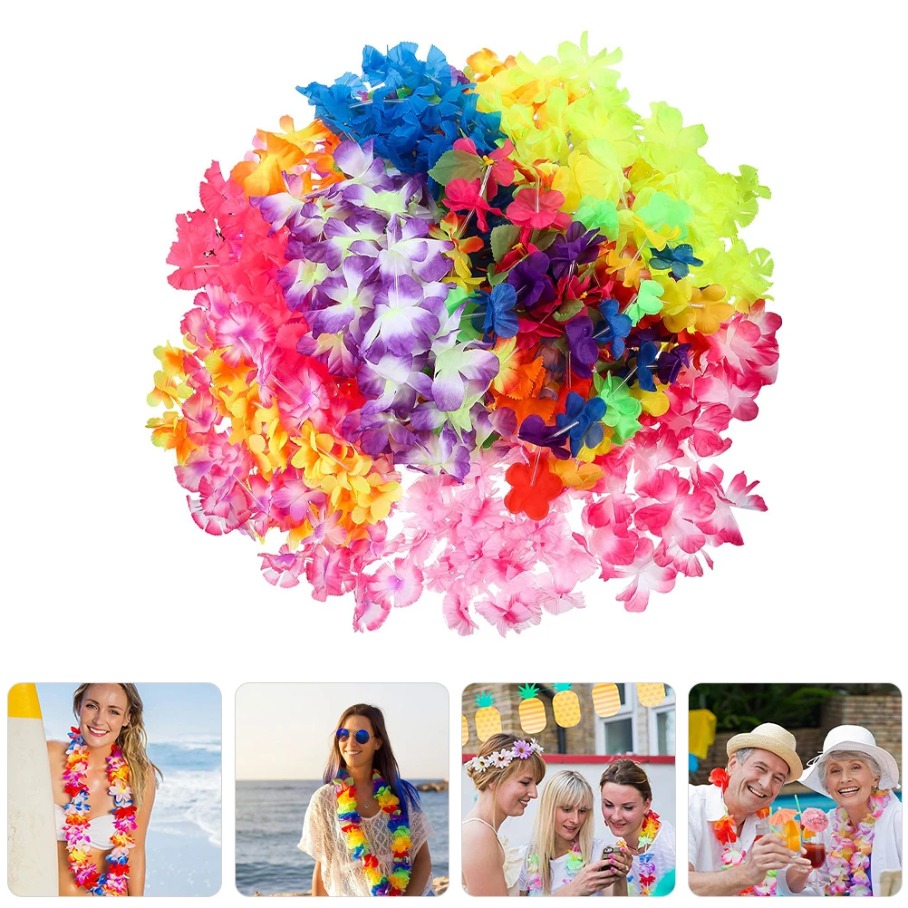 

36 Pcs Necklace Floral Hawaiian Party Decoration Theme Decorations Odorless Beach Banquet
