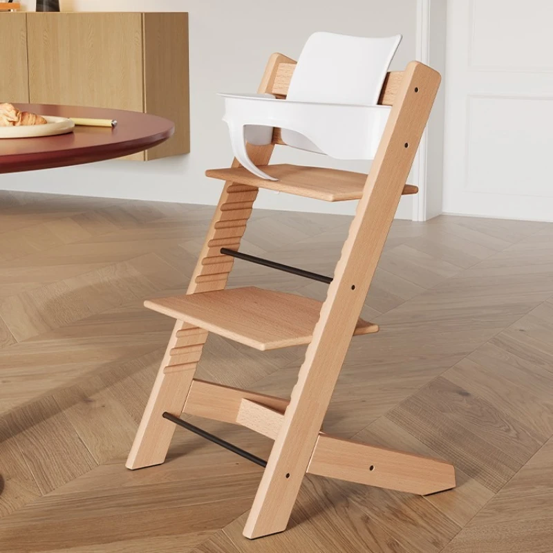 

Ins Children's Wood Chair Growth Stool Baby Multifunctional Adjustable Raising Growth Solid