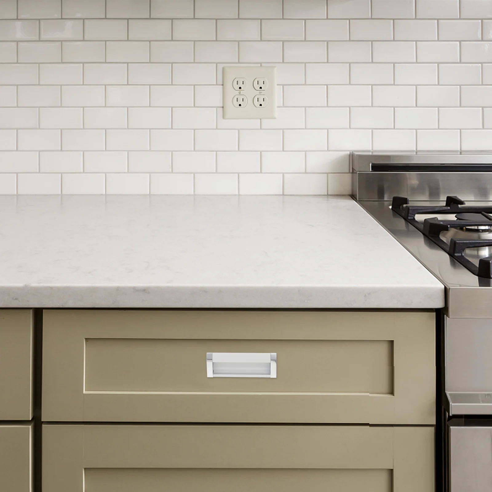 

2pcs Recessed Pulls Hidden Cupboard Pull Aluminum Alloy Hidden Cabinet Handles For Furniture Drawer Cupboard Dresser Grip