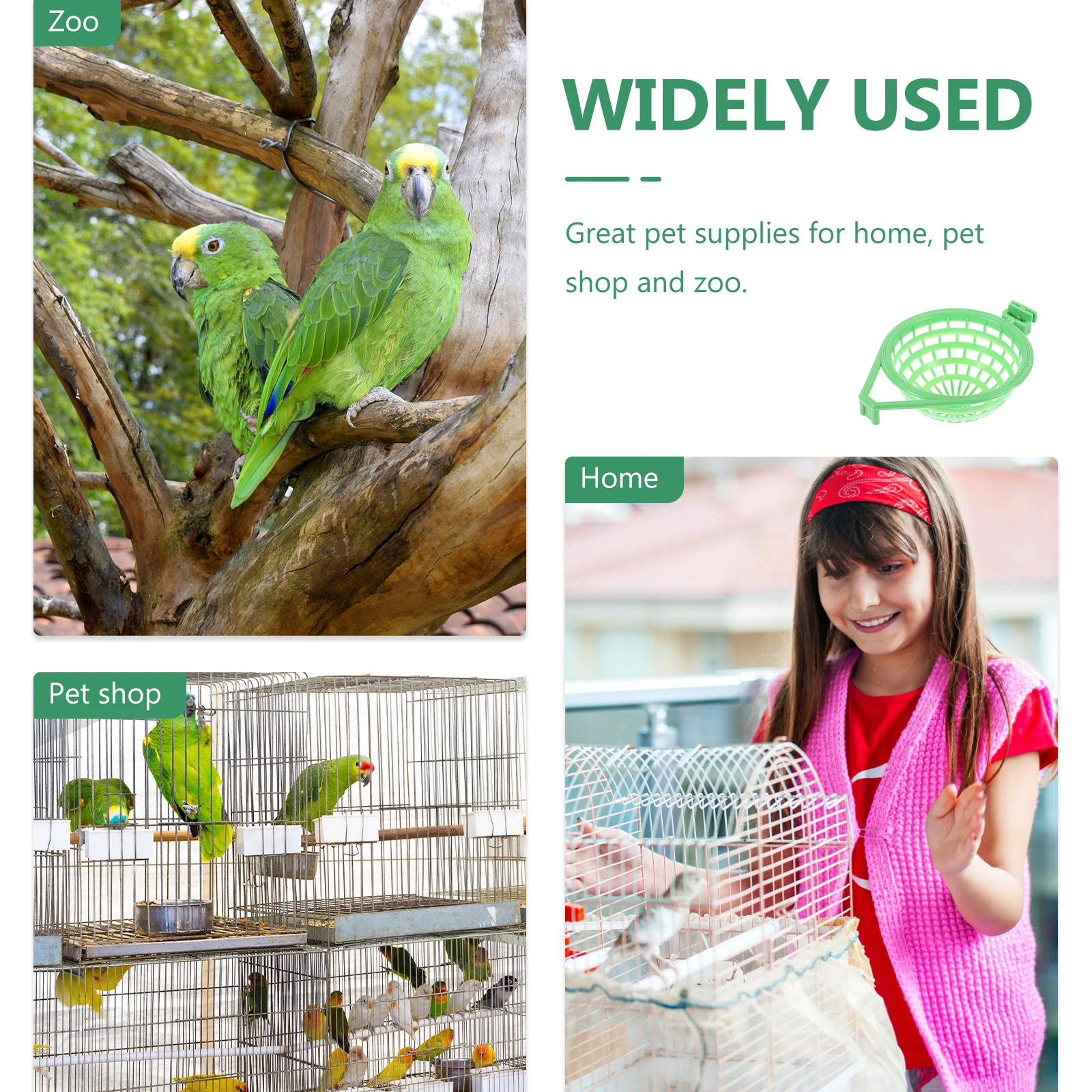 

Sturdy Safe Plastic Birds Nest Hollow Out Parrot Living Nest Washable Pet Supplies For Home Zoo Hanging Rest Place 4Pcs