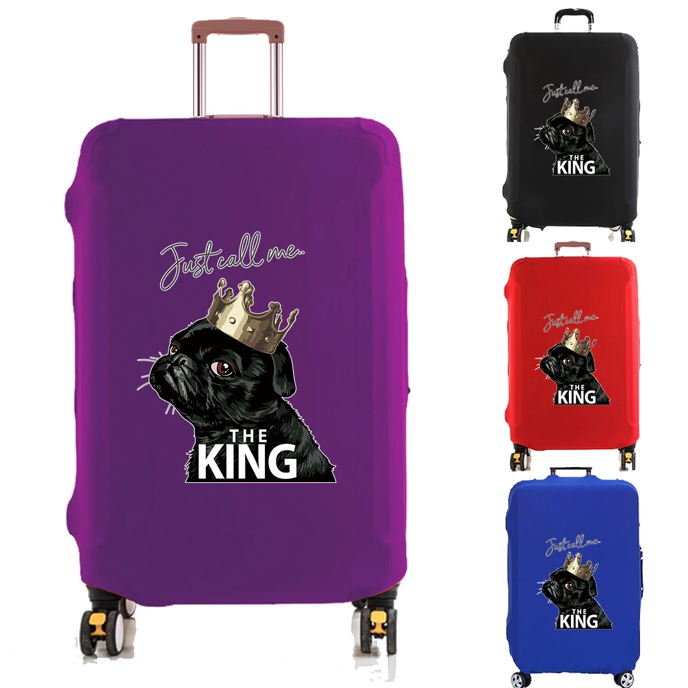 Grosso Elástico Bagagem Capa Mala Pinch Protector 18-32 Polegada Trolley Case Mala Coroa Dog Printing Viagem Poeira Acessórios