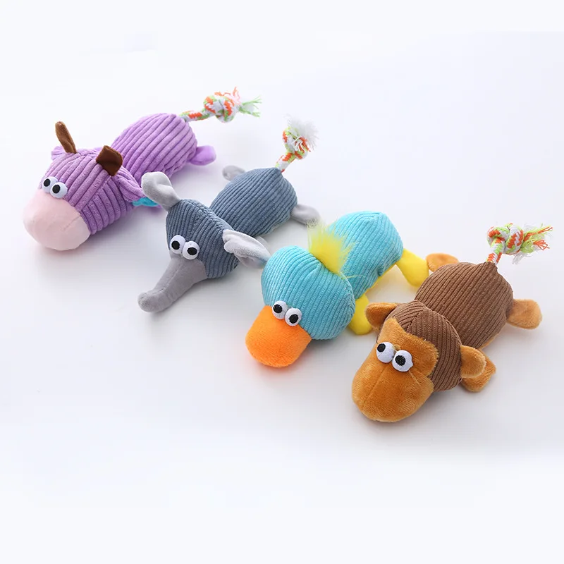 Funny Pet Toy Animals Shape Chew Toys for Dogs Squeaker Puppy Squeak Molar Dog Toy Interactive Training Dog Accessories