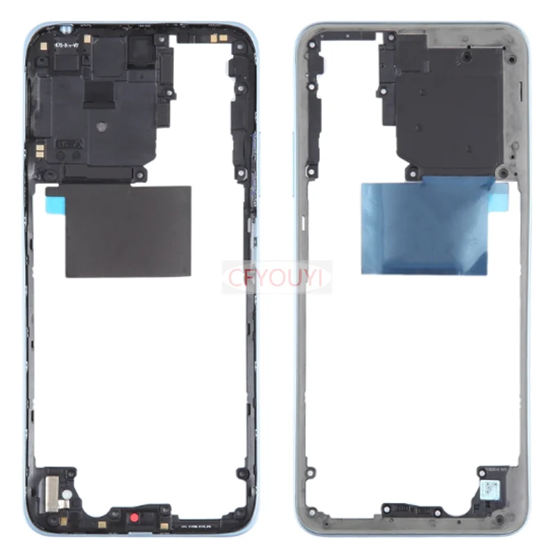 

Original For Xiaomi Redmi Note 12S Middle Plate Frame Back Bezel Housing Case Back Mid With Button Replacement Part