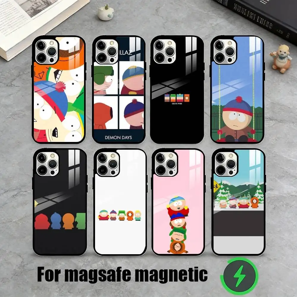 

S-South Cartoon Park Phone Case For iPhone17,16,15,14,13,12,11 Plus,Pro Max Magnetic For Magsafe Wireless Charging