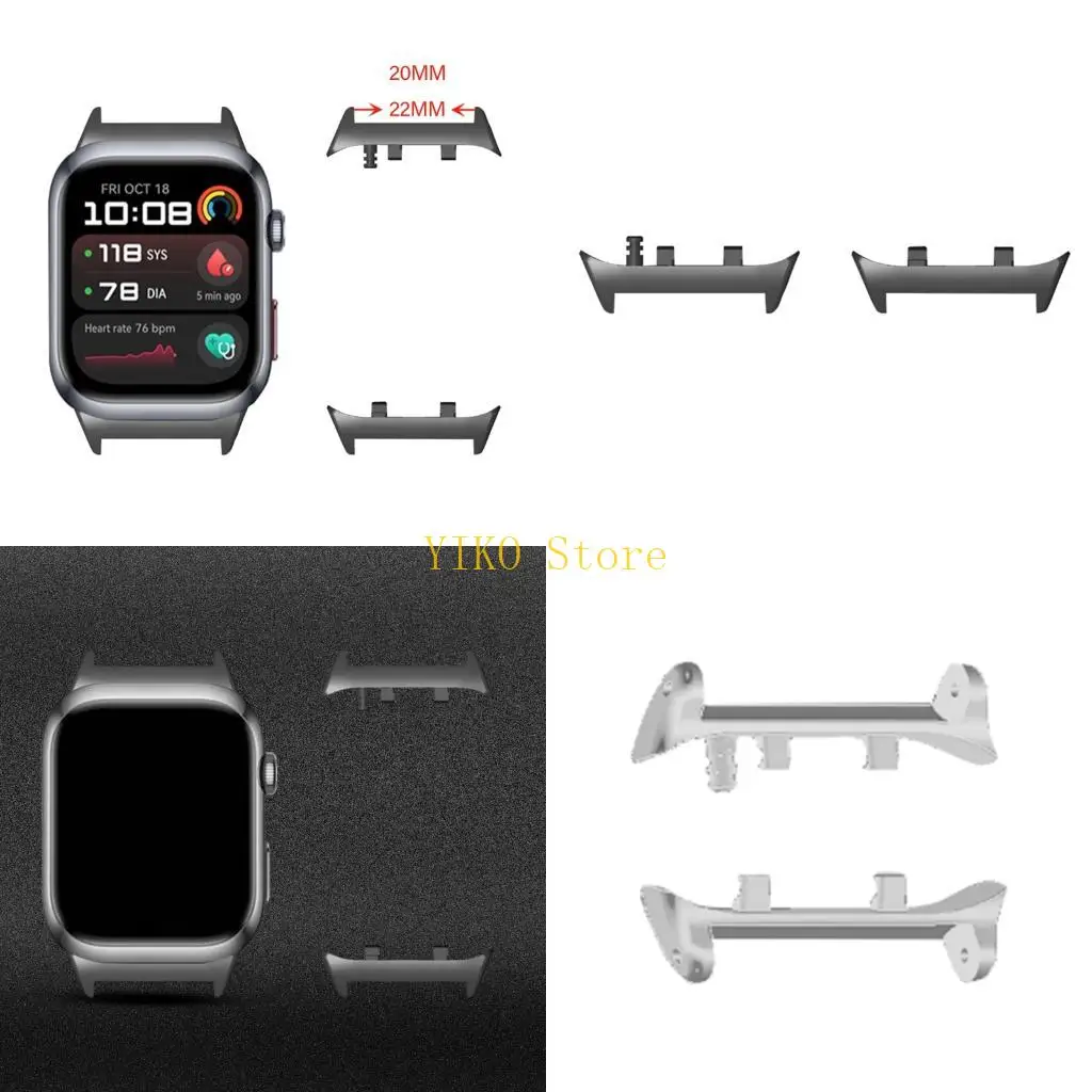 

K32C Стильный браслет для умных часов с металлическими разъемами, адаптер для крепления ссылок, простой в установке, для кожаных