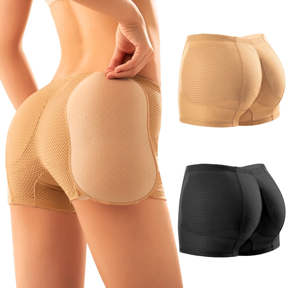 Atmungsaktive Po-Former-Höschen für Damen, Push-Up-Hüftverstärker, Shapewear, gepolsterte Unterwäsche mit Bauchkontrolle, Shorts