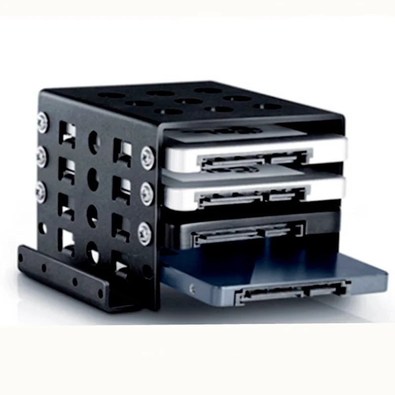 Hard Drive Caddy Suporte Adaptador de Montagem Interna, Alumínio Alloy Mobile Holder, 4-Bay, 3.5 "a 2.5"