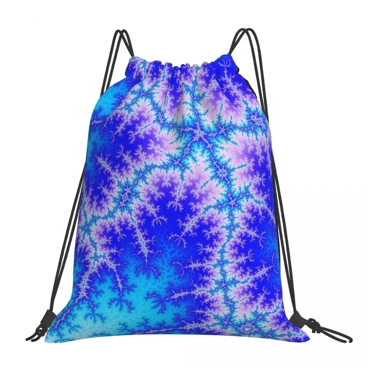 

Electric Starfish Fractal Backpacks Casual Portable Drawstring Bags Drawstring Bundle Pocket Shoes BookBag For Man Woman School